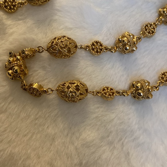 *NWT* ST JOHN Vintage Gold Tone Chunky Necklace - Picture 5 of 5